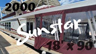 SOLD - 2000 Sunstar 18’ x 90’ Widebody Houseboats For Sale by HouseboatsBuyTerry.com