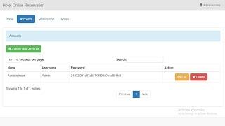 Hotel Reservation System in PHP MySQL with Source Code