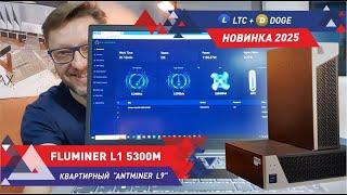 ОБЗОР FLUMINER L1 5300M - МЕГАНОВИНКА 2025 В ДОМАШНЕМ МАЙНИНГЕ #LTC+#DOGE! #MAXMINER #asics #обзор