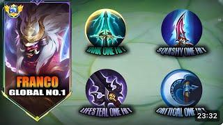 FRANCO EXP LANE NEW ONE SHOT BUILD IS FINALLY HERE 2025 ️( damage hack )FRANCO FIGHTER BUILD ~ MLBB