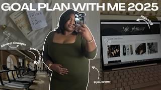 Plan with me 2025 how to  goal plan to become THAT GIRL in 2025 | becoming HER | Notion template