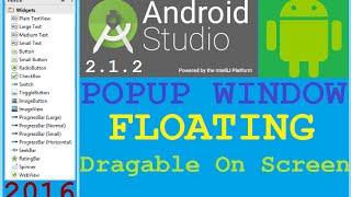 Android studio tutorial - How to implement floating popup window in Android.