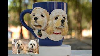 Cocker spaniels dog portrait mug