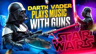 Darth Vader Plays Music with GUNS #starwars #darthvader #gundrummer