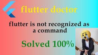 Flutter Doctor: How to Fix 'flutter is not recognized' Error | solved 100%