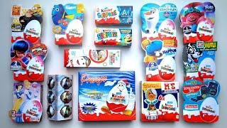 Big unboxing of old Kinder Surprise Eggs "Applaydu" x 59 | 1991 - 2023