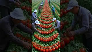 Big red tomato garden#farm #farming #fruit #satisfying #farmer #nature