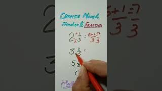 Converting mixed number to fractions. #MathMarrow