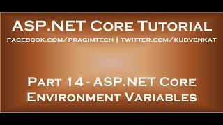 ASP NET Core environment variables