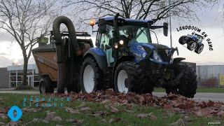 gemeente Oldambt blad opruimen old trekker VS nieuw trekker new Holland / fendt  #oostgroningen  4K