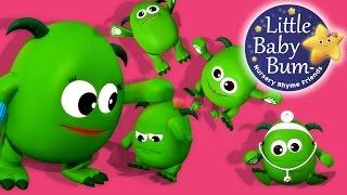 Five Little Monsters Jumping On The Bed | Nursery Rhymes for Babies by LittleBabyBum - ABCs and 123s