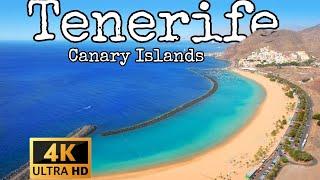 TENERIFE 4k - Canary Islands by Drone Along With Piano and Relaxing Music