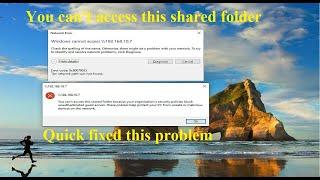 File sharing error | Folder Sharing Error | You Can't Access This Shared Folder