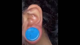 Stone Ear Plugs Collection Try On - Double Flared Ear Gauge Jewelry for Stretched Earlobes