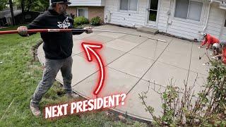 New patio and President Tomichi?