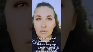 How to say good evening in the Amharic language. አንደምን አመሸህ ānidemini āmeshehi