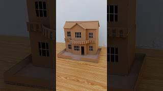 Making a Beautiful Small Cardboard House | DIY Miniature Cardboard House I