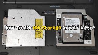 How To Add HDD Storage in your Laptop | SATA to SATA HDD CADDY | DVD Drive to HDD Drive Easy Guide