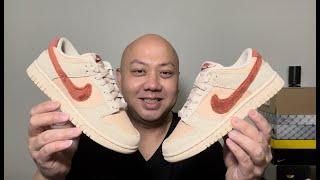 Unboxing Women's Nike Dunk Low Terry Swoosh Plus Full Detail Review