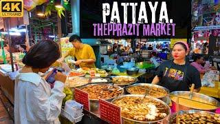 [4K] Thepprasit night market - The best night market in Pattaya, Thailand today 2024