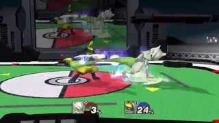Lucario Vs. Mewtwo (Project M Turbo TAS Battle)