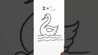 Easy Swan Drawing for Beginners #simpledrawing #youtubeshorts #stepbystep #art  @jatnoratnoarts