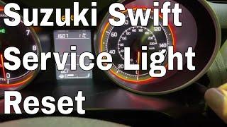 Suzuki Swift Service Light Reset 2017-21 incl Swift Sport 2018