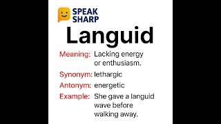  Learn a word a day. Speak smart and sharp!