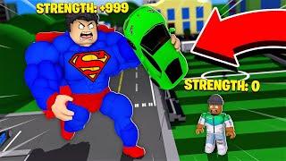 I am the WEAKEST PERSON in the WORLD with 0 STRENGTH!! (Roblox)