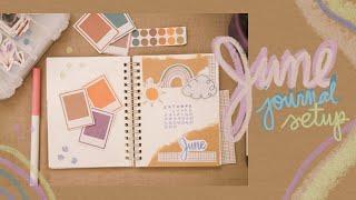 June 2020 Bullet journal setup | Free Printable | Plan with me