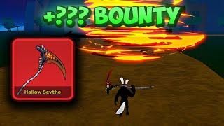 I Bounty Hunted With Hallow Scythe And This Happened.. (Blox Fruits)