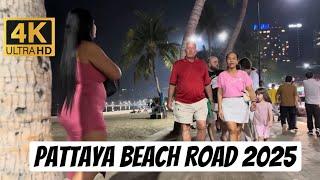 4K Best quality! Beach Road Today Pattaya March 2025! So Many Freelancers waiting !