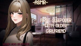 [ASMR] [ROLEPLAY] first time sleeping over at girlfriend's (binaural/F4A)