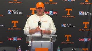 Heupel addresses media after Vols top Alabama at Neyland Stadium