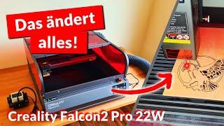 Creality Laser mit Gehäuse | Das taugt der Creality Falcon2 Pro 22W im Test!