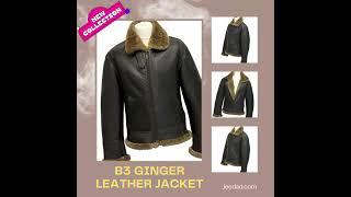 B3 GINGER LEATHER JACKET FOR MENS | LEATHER JACKET FOR MENS IN USA, UK, CANADA, GERMANY, FRANCE