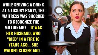 THE WAITRESS FROZE — THE MILLIONAIRE WAS HER HUSBAND LOST IN A FIRE 10 YEARS AGO...