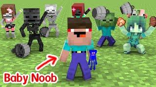 BABY NOOB vs HUGGY WUGGY - Minecraft Animation