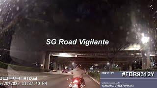 20jun2025  pie #FBR9312Y yamaha vmax brake check camcar on 1 lane