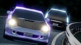 AE86 vs ZZW30 Revamped Battle | Initial D | Blender