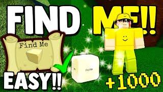 FIND ME QUEST (EASY) 2023 | Build a Boat for Treasure ROBLOX