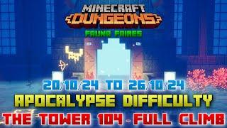 The Tower 104 [Apocalypse] Full Climb, Guide & Strategy, Minecraft Dungeons Fauna Faire