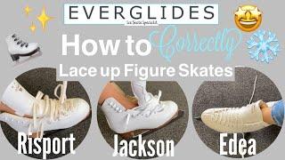 How to lace figure skates | Risport, Jackson, Edea | Step by Step |EVERGLIDES