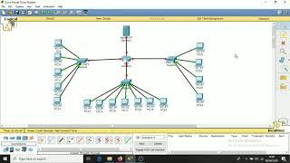 Tutorial Cisco Packet Tracer 7.0 (１Server, 1 Router, 3 Switch, 16 PC)