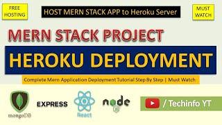 Deployment MERN Stack App to Heroku Web Server | Heroku Deployment  React Node Mongodb App Website