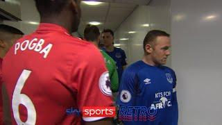 Wayne Rooney ignores Paul Pogba in the tunnel