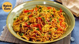 Chicken Chilli Garlic Noodles | Spicy Chilli Garlic Noodles | Chilli Garlic Noodles Recipe |