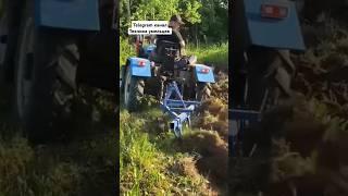 САМОДЕЛЬНЫЙ ТРАКТОР тремя корпусами ПАШЕТ ЦЕЛИНУ #техникаумельцев #tractor #трактор