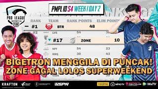 PMPL INDONESIA S4 | Week 1 Day 2 | BIGETRON MENGGILA DI PUNCAK! ZONE GAGAL LOLOS SUPERWEEKEND