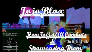 JojoBlox How to get all combats and their showcase!